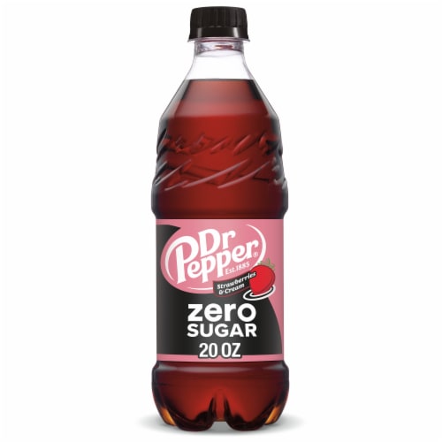 Dr Pepper Strawberries & Cream Zero Sugar Soda - Smooth Blend