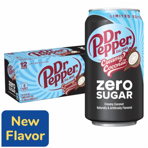 Dr Pepper Creamy Coconut Zero Sugar Soda - Island Treat
